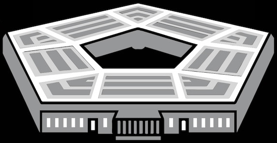 Military industrial complex pentagon icon